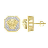 Thumbnail for MEN'S EARRING 1/4 CT ROUND DIAMOND 10K YELLOW GOLD