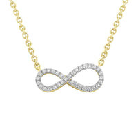 Thumbnail for LADIES DIAMOND NECKLACE 1/10 CT ROUND DIAMOND 10K YELLOW GOLD