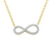 LADIES DIAMOND NECKLACE 1/10 CT ROUND DIAMOND 10K YELLOW GOLD