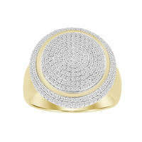 Thumbnail for MEN'S RING 3/4 CT ROUND DIAMOND 10K YELLOW GOLD