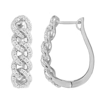 Thumbnail for LADIES EARRING 1CT ROUND DIAMOND 10K WHITE GOLD