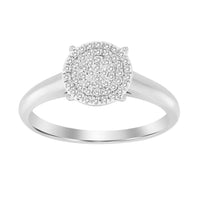 Thumbnail for LADIES ENGAGEMENT RING 1/10 CT ROUND DIAMOND 10K WHITE GOLD