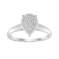 Thumbnail for LADIES ENGAGEMENT RING 1/10 CT ROUND DIAMOND 10K WHITE GOLD