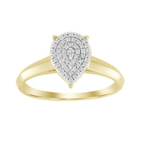 Thumbnail for LADIES ENGAGEMENT RING 1/10 CT ROUND DIAMOND 10K YELLOW GOLD