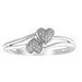 LADIES RING 1/20 CT ROUND DIAMOND 10K WHITE GOLD