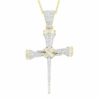 Thumbnail for MEN'S PENDANT 1 1/2 CT ROUND DIAMOND 10K YELLOW GOLD