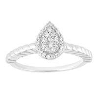 Thumbnail for LADIES RING 1/6 CT ROUND DIAMOND 10K WHITE GOLD