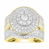Thumbnail for LADIES BRIDAL RING SET 2 CT ROUND/BAGUETTE DIAMOND 10K YELLOW GOLD