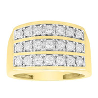 Thumbnail for MEN'S RING 1/2 CT ROUND DIAMOND 10K YELLOW GOLD