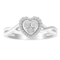 Thumbnail for LADIES RING 1/10 CT ROUND DIAMOND 10K WHITE GOLD