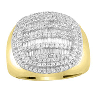 Thumbnail for MEN'S RING 1 1/2 CT ROUND DIAMOND 10K YELLOW GOLD