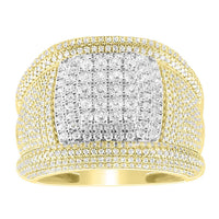 Thumbnail for MEN'S RING 2 CT ROUND DIAMOND 10K YELLOW GOLD