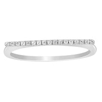 Thumbnail for LADIES BAND 1/15 CT ROUND DIAMOND 10K WHITE GOLD