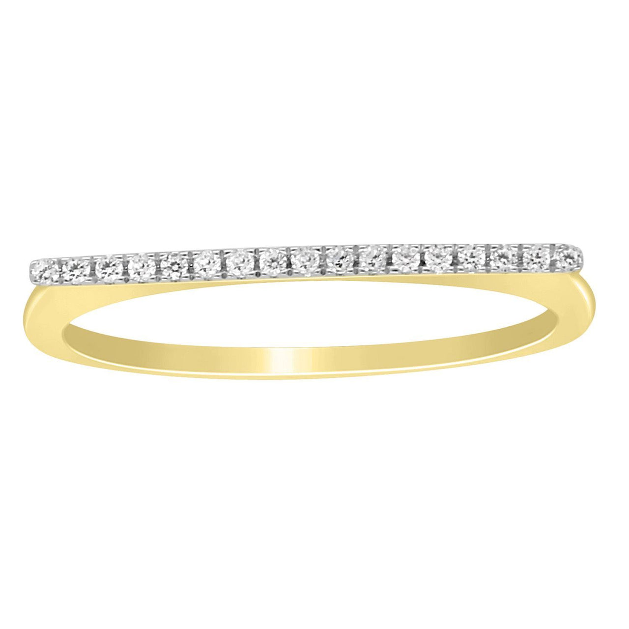 LADIES BAND 1/15 CT ROUND DIAMOND 10K YELLOW GOLD