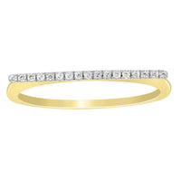 Thumbnail for LADIES BAND 1/15 CT ROUND DIAMOND 10K YELLOW GOLD