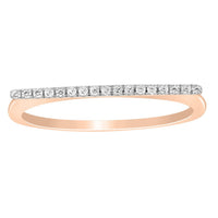 Thumbnail for LADIES BAND 1/15 CT ROUND DIAMOND 10K ROSE GOLD