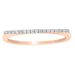 LADIES BAND 1/15 CT ROUND DIAMOND 10K ROSE GOLD