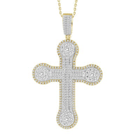 Thumbnail for MEN'S PENDANT 2 1/2 CT ROUND/BAGUETTE DIAMOND 10K YELLOW GOLD