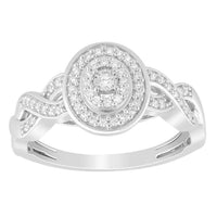 Thumbnail for LADIES RING 1/6 CT ROUND DIAMOND 10K WHITE GOLD