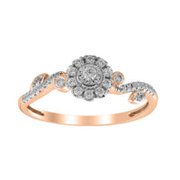 Thumbnail for LADIES RING 1/4 CT ROUND DIAMOND 10K ROSE GOLD