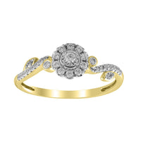 Thumbnail for LADIES RING 1/4 CT ROUND DIAMOND 10K YELLOW GOLD
