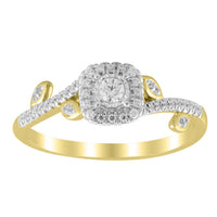 Thumbnail for LADIES RING 1/4 CT ROUND DIAMOND 10K YELLOW GOLD