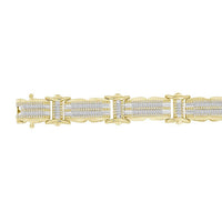 Thumbnail for MEN'S BRACELET 3 1/5 CT ROUND/BAGUETTE DIAMOND 10K YELLOW GOLD