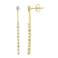 Thumbnail for LADIES EARRING 1/4 CT ROUND DIAMOND 10K YELLOW GOLD
