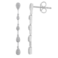 Thumbnail for LADIES EARRING 1/6 CT ROUND DIAMOND 10K WHITE GOLD