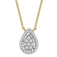 Thumbnail for LADIES NECKLACE 1/5 CT ROUND DIAMOND 10K YELLOW GOLD