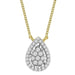 LADIES NECKLACE 1/5 CT ROUND DIAMOND 10K YELLOW GOLD