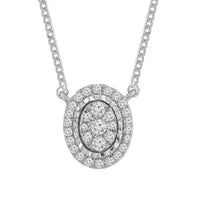 Thumbnail for LADIES NECKLACE 1/5 CT ROUND DIAMOND 10K WHITE GOLD