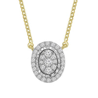 Thumbnail for LADIES NECKLACE 1/5 CT ROUND DIAMOND 10K YELLOW GOLD