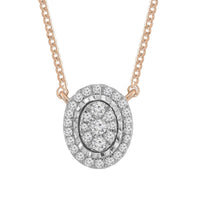 Thumbnail for LADIES NECKLACE 1/5 CT ROUND DIAMOND 10K ROSE GOLD