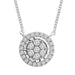 LADIES NECKLACE 1/5 CT ROUND DIAMOND 10K WHITE GOLD