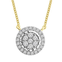 Thumbnail for LADIES NECKLACE 1/5 CT ROUND DIAMOND 10K YELLOW GOLD