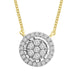 LADIES NECKLACE 1/5 CT ROUND DIAMOND 10K YELLOW GOLD