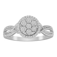 Thumbnail for LADIES RING 1/6 CT ROUND DIAMOND 10K WHITE GOLD