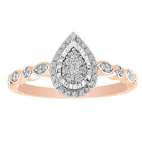 Thumbnail for LADIES RING 1/5 CT ROUND DIAMOND 10K ROSE GOLD