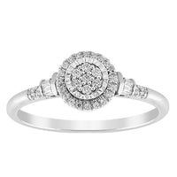 Thumbnail for LADIES RING 1/5 CT ROUND DIAMOND 10K WHITE GOLD