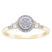 LADIES RING 1/5 CT ROUND DIAMOND 10K YELLOW GOLD