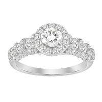 Thumbnail for LADIES RING 1 CT ROUND DIAMOND 14K WHITE GOLD