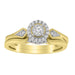 LADIES BRIDAL RING SET 1/5 CT ROUND DIAMOND 10K YELLOW GOLD
