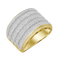 Thumbnail for MEN'S RING 2 CT ROUND/BAGUETTE  DIAMOND 10K YELLOW GOLD