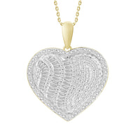 Thumbnail for LADIES PENDANT 1/2 CT ROUND/BAGUETTE DIAMOND 10K YELLOW GOLD