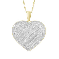 Thumbnail for LADIES PENDANT 1/2 CT ROUND/BAGUETTE DIAMOND 10K YELLOW GOLD