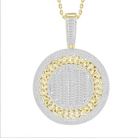 Thumbnail for MEN'S CHARM 2 CT ROUND/BAGUETTE DIAMOND 10K YELLOW GOLD
