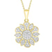 LADIES PENDANT 1/4 CT ROUND DIAMOND 10K YELLOW GOLD