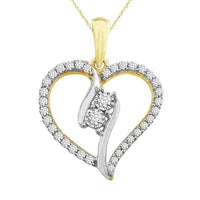 Thumbnail for LADIES PENDANT 1/4 CT ROUND DIAMOND 10K YELLOW GOLD