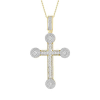 Thumbnail for MEN'S CHARM 3/4 CT ROUND DIAMOND 10K YELLOW GOLD